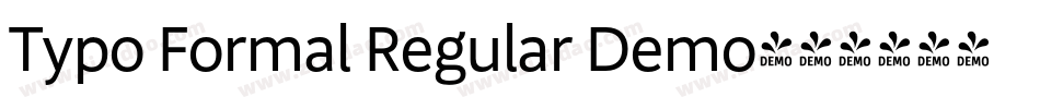 Typo Formal Regular Demo字体转换